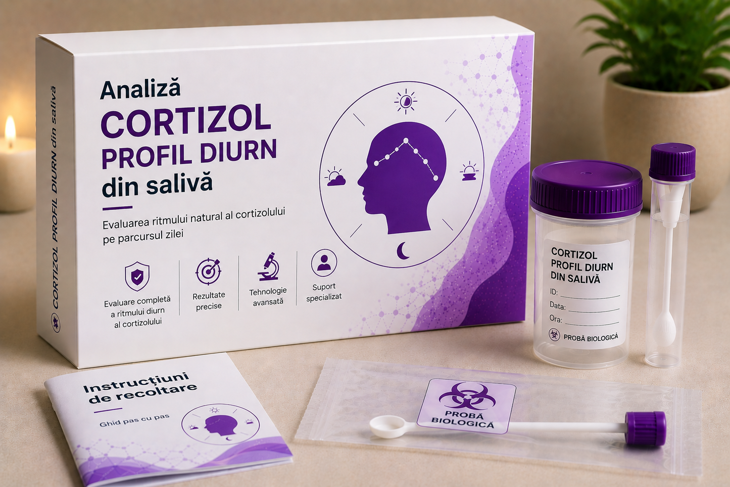 Cortizol Profil Diurn din salivă